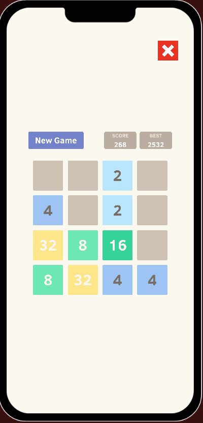 2048 gameplay screenshot 2